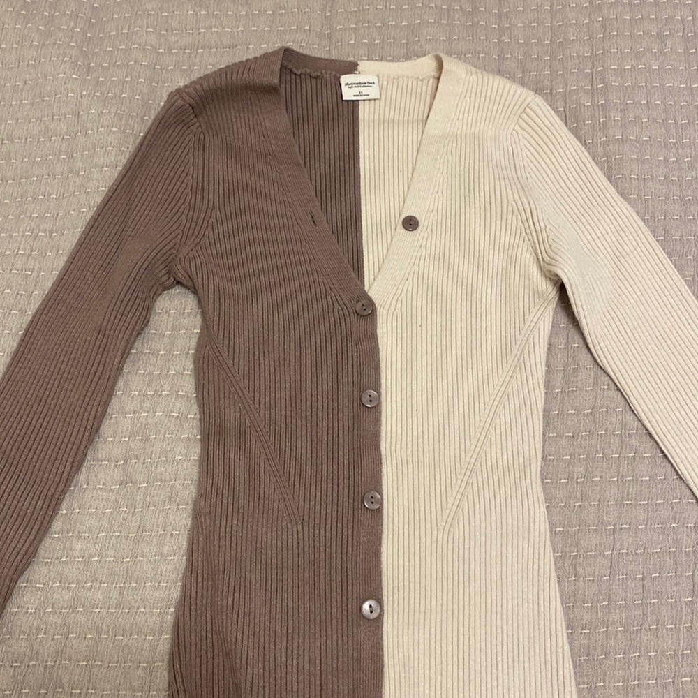 Abercrombie ribbed maxi dress tan brown small